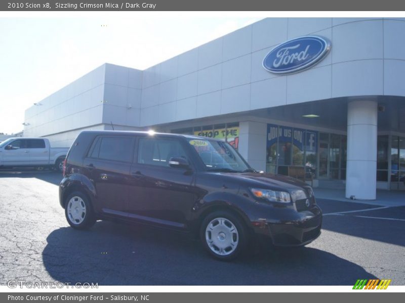 Sizzling Crimson Mica / Dark Gray 2010 Scion xB