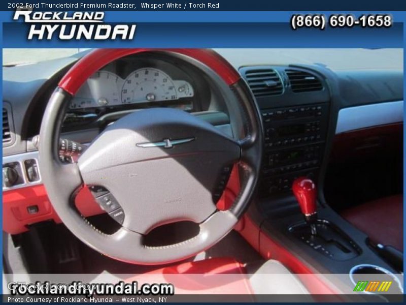 Whisper White / Torch Red 2002 Ford Thunderbird Premium Roadster
