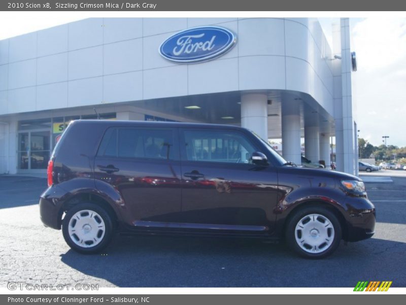 Sizzling Crimson Mica / Dark Gray 2010 Scion xB