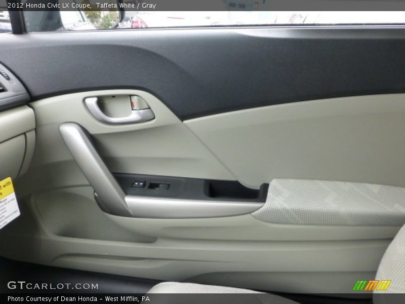 Taffeta White / Gray 2012 Honda Civic LX Coupe