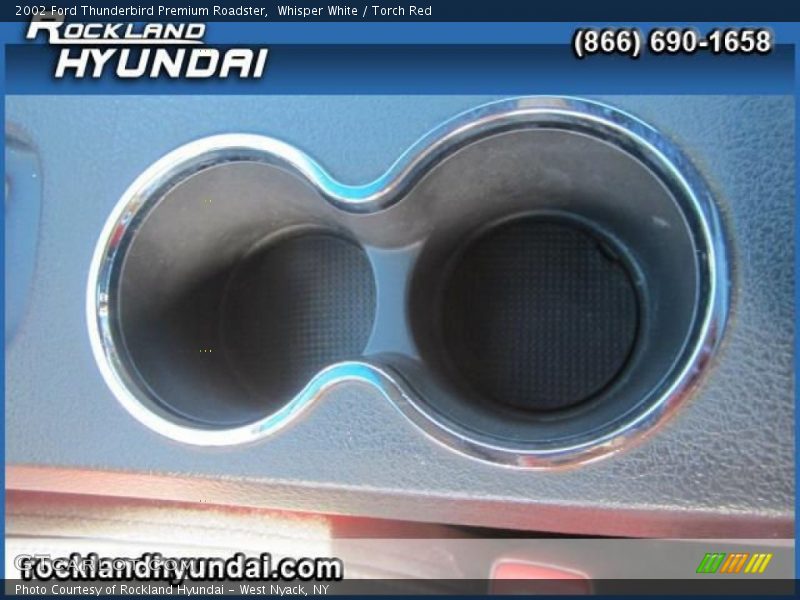 Whisper White / Torch Red 2002 Ford Thunderbird Premium Roadster