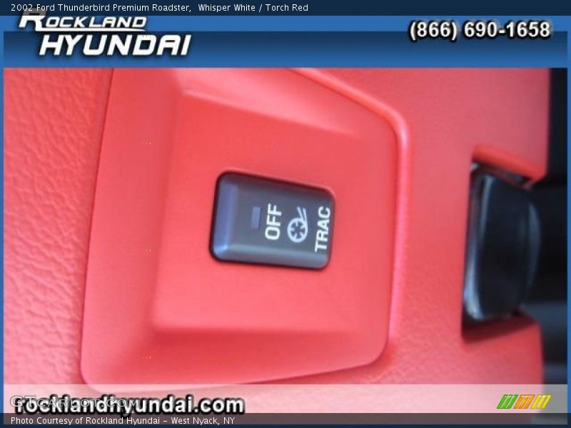 Whisper White / Torch Red 2002 Ford Thunderbird Premium Roadster