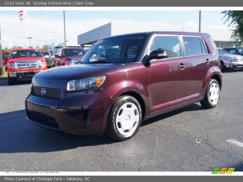 Sizzling Crimson Mica / Dark Gray 2010 Scion xB