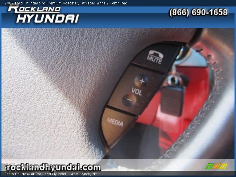 Whisper White / Torch Red 2002 Ford Thunderbird Premium Roadster