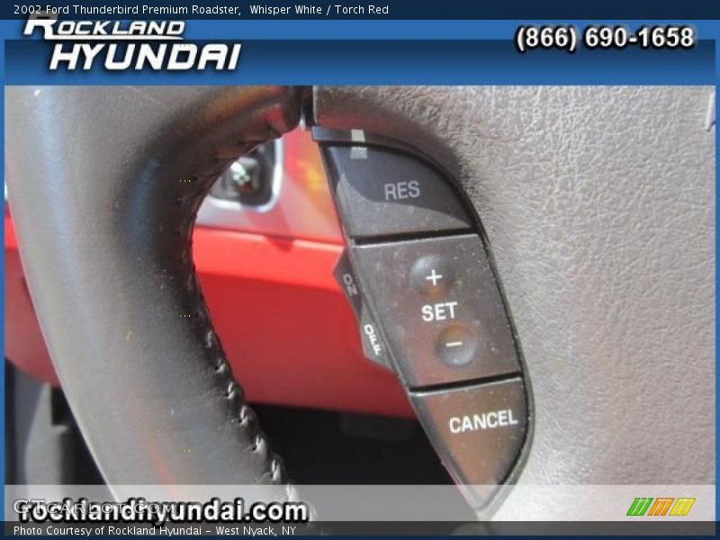 Whisper White / Torch Red 2002 Ford Thunderbird Premium Roadster