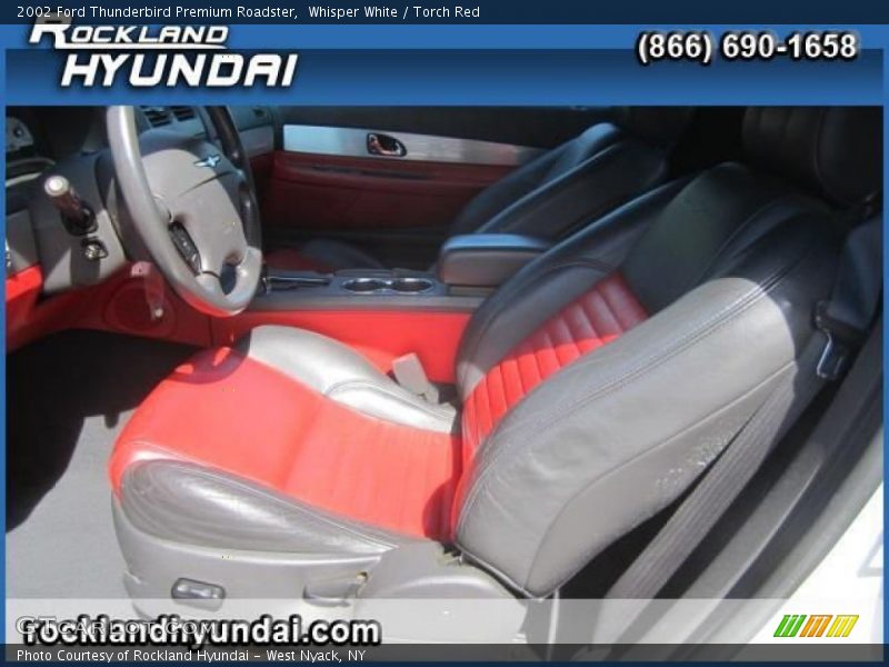 Whisper White / Torch Red 2002 Ford Thunderbird Premium Roadster