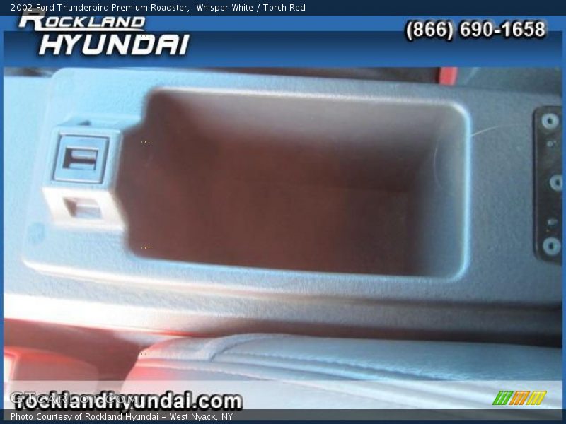 Whisper White / Torch Red 2002 Ford Thunderbird Premium Roadster