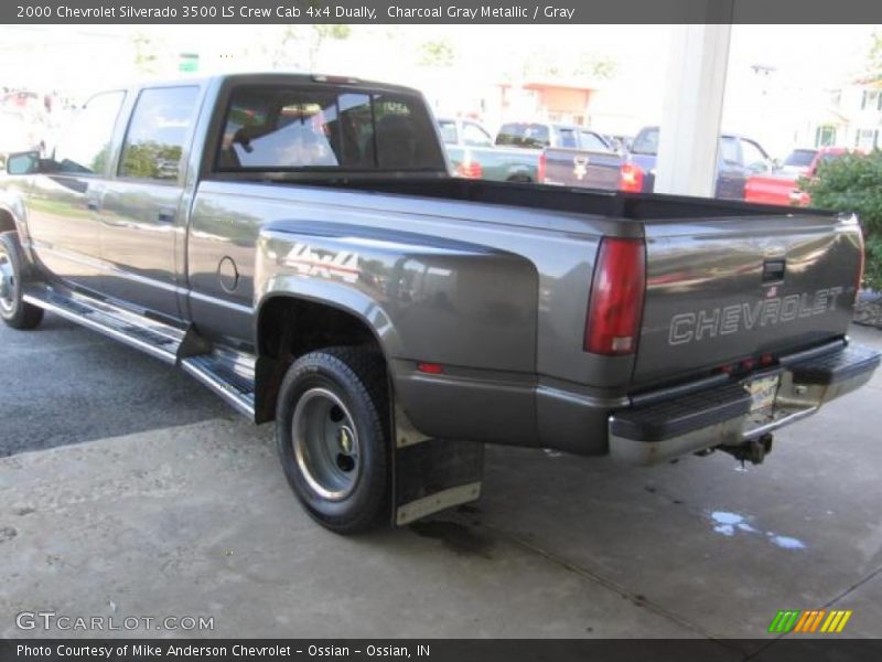 Charcoal Gray Metallic / Gray 2000 Chevrolet Silverado 3500 LS Crew Cab 4x4 Dually