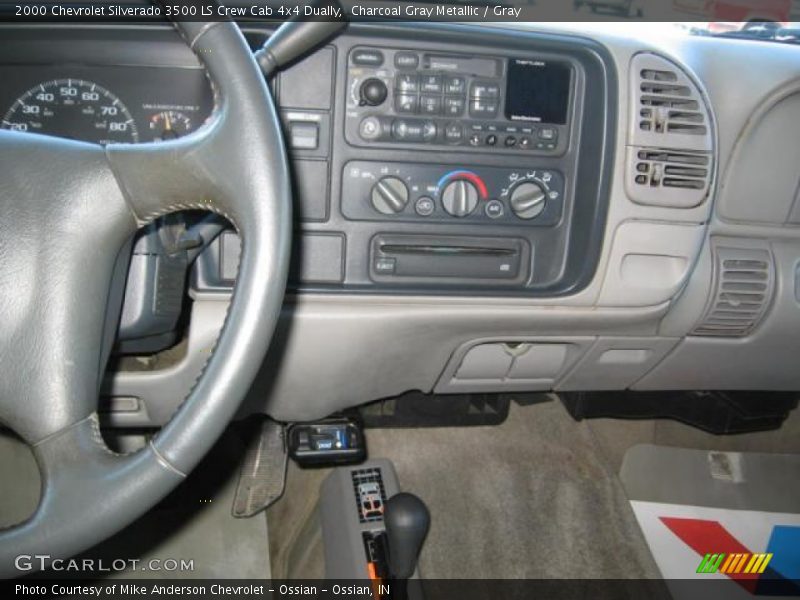Charcoal Gray Metallic / Gray 2000 Chevrolet Silverado 3500 LS Crew Cab 4x4 Dually