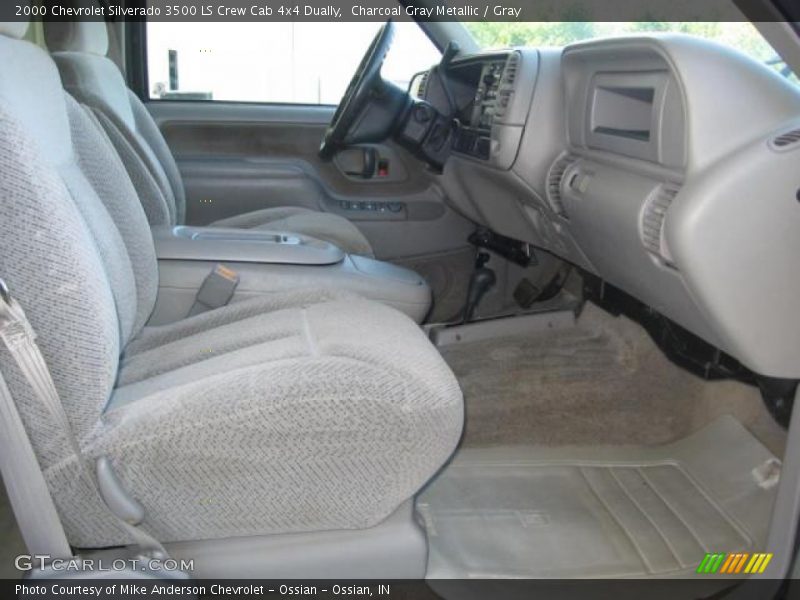 Charcoal Gray Metallic / Gray 2000 Chevrolet Silverado 3500 LS Crew Cab 4x4 Dually