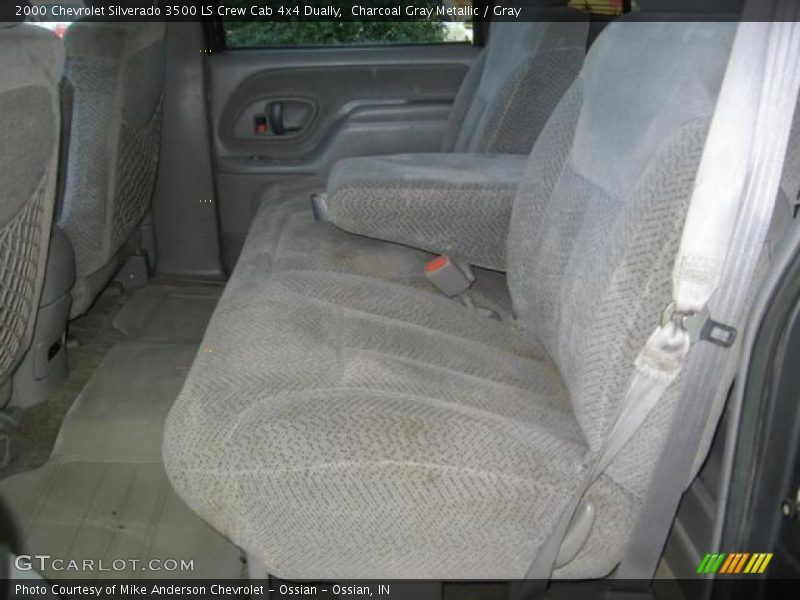 Charcoal Gray Metallic / Gray 2000 Chevrolet Silverado 3500 LS Crew Cab 4x4 Dually