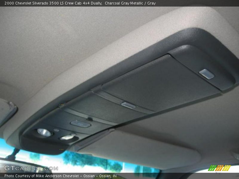Charcoal Gray Metallic / Gray 2000 Chevrolet Silverado 3500 LS Crew Cab 4x4 Dually