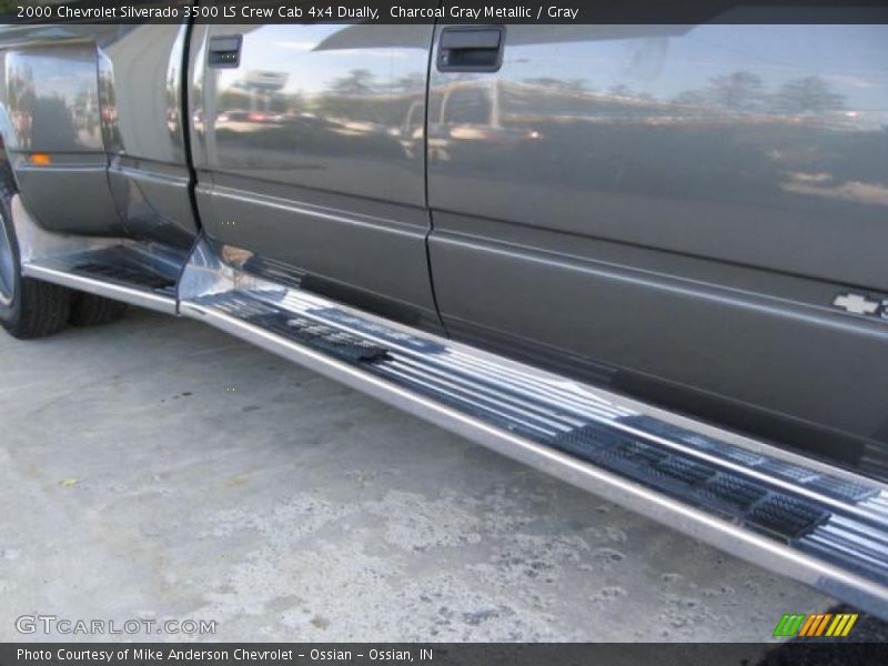 Charcoal Gray Metallic / Gray 2000 Chevrolet Silverado 3500 LS Crew Cab 4x4 Dually