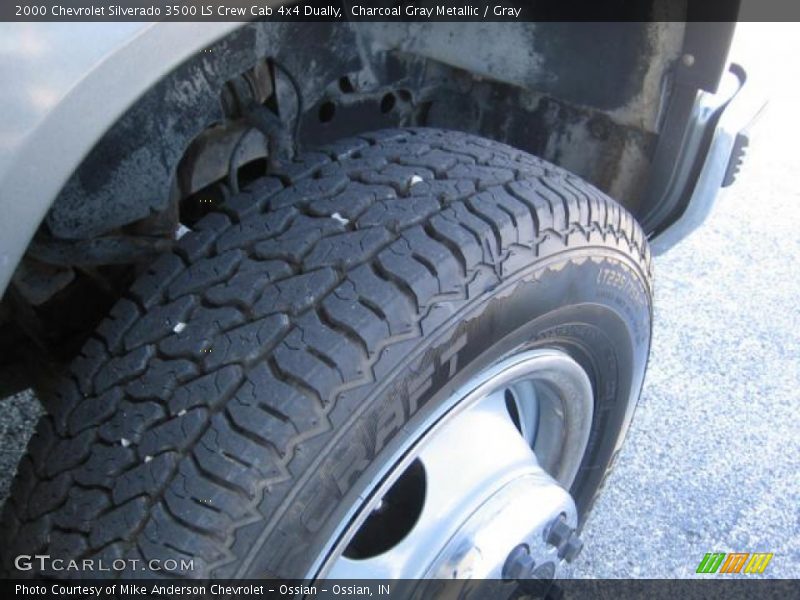 Charcoal Gray Metallic / Gray 2000 Chevrolet Silverado 3500 LS Crew Cab 4x4 Dually