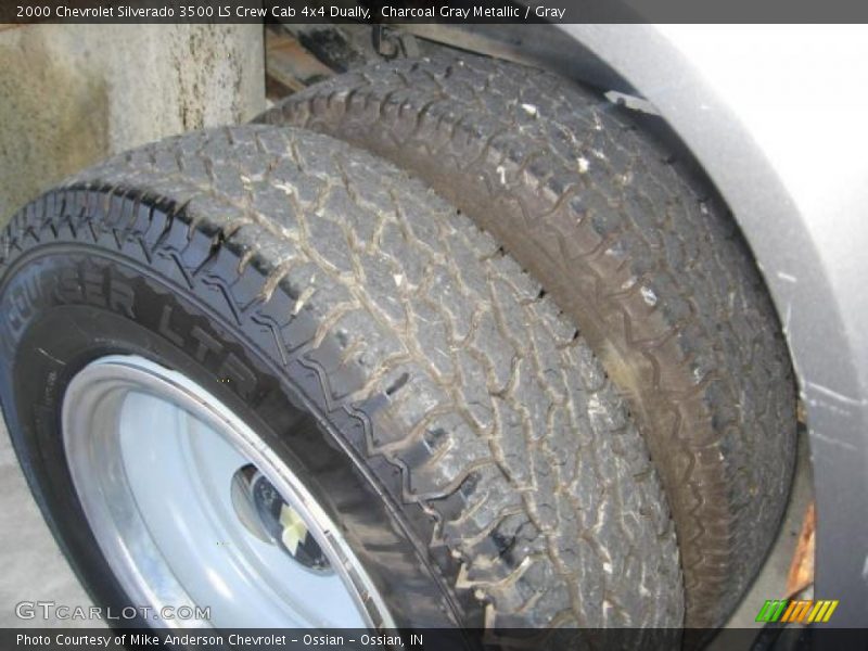 Charcoal Gray Metallic / Gray 2000 Chevrolet Silverado 3500 LS Crew Cab 4x4 Dually