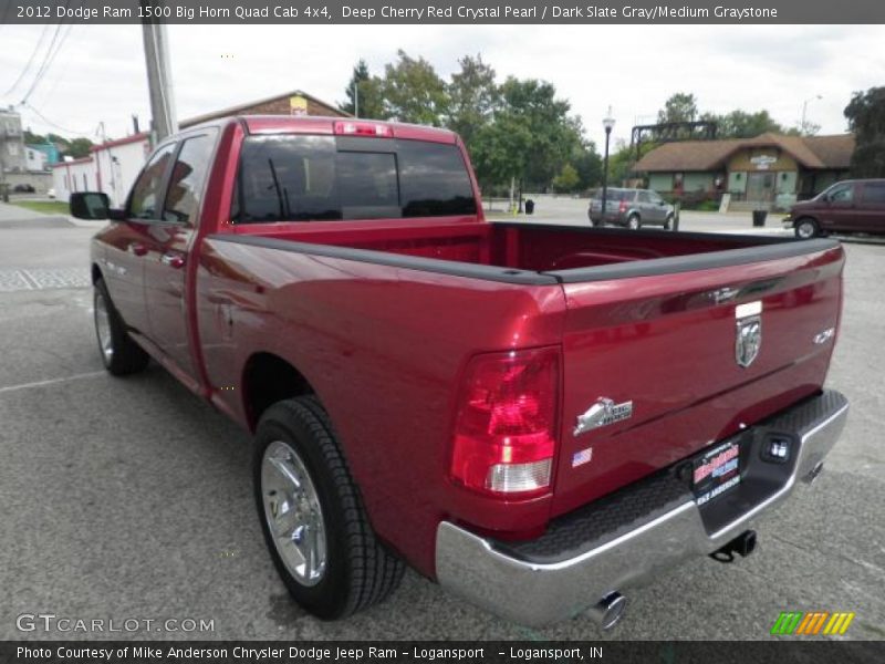 Deep Cherry Red Crystal Pearl / Dark Slate Gray/Medium Graystone 2012 Dodge Ram 1500 Big Horn Quad Cab 4x4