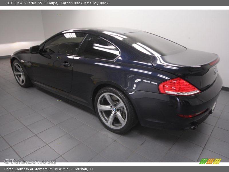 Carbon Black Metallic / Black 2010 BMW 6 Series 650i Coupe