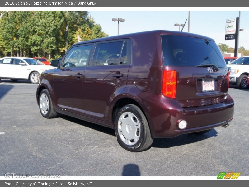 Sizzling Crimson Mica / Dark Gray 2010 Scion xB