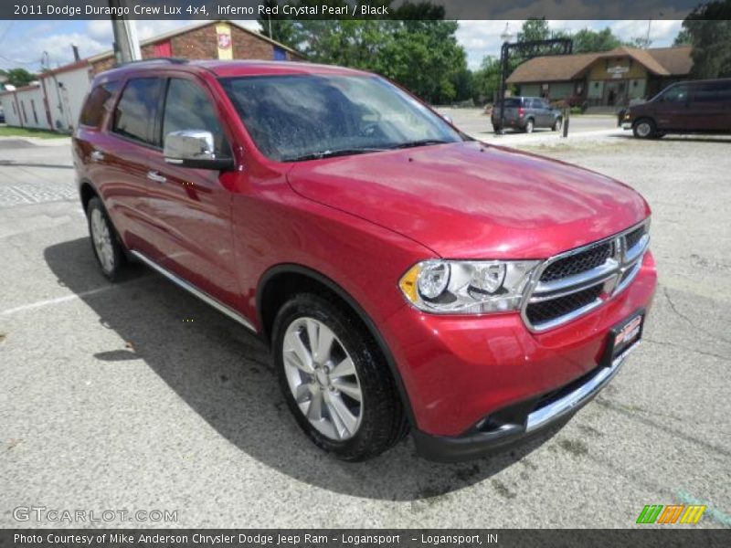 Inferno Red Crystal Pearl / Black 2011 Dodge Durango Crew Lux 4x4