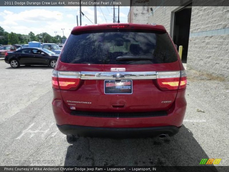 Inferno Red Crystal Pearl / Black 2011 Dodge Durango Crew Lux 4x4