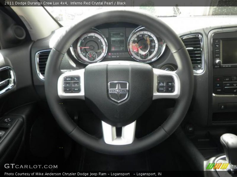Inferno Red Crystal Pearl / Black 2011 Dodge Durango Crew Lux 4x4