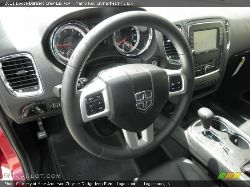 Inferno Red Crystal Pearl / Black 2011 Dodge Durango Crew Lux 4x4