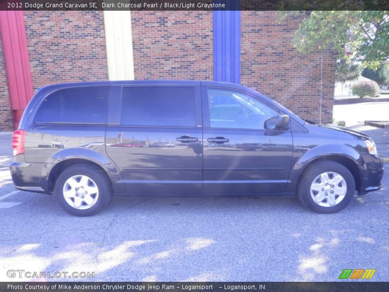 Dark Charcoal Pearl / Black/Light Graystone 2012 Dodge Grand Caravan SE