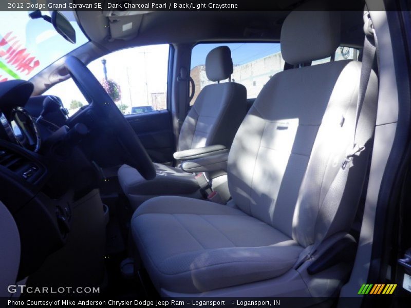 Dark Charcoal Pearl / Black/Light Graystone 2012 Dodge Grand Caravan SE