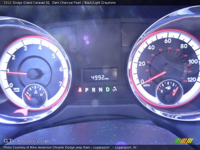 Dark Charcoal Pearl / Black/Light Graystone 2012 Dodge Grand Caravan SE