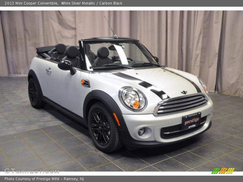 White Silver Metallic / Carbon Black 2013 Mini Cooper Convertible