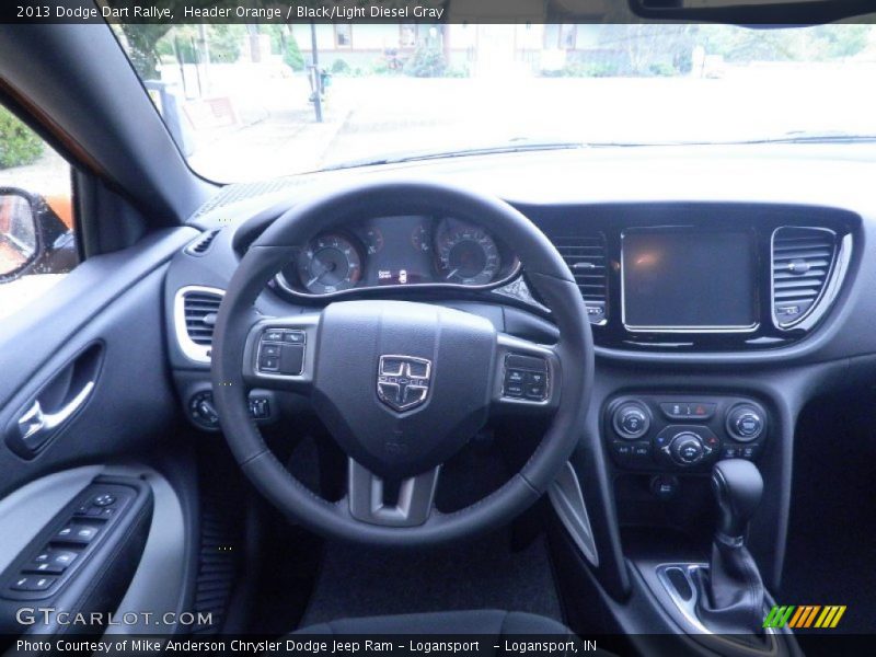 Header Orange / Black/Light Diesel Gray 2013 Dodge Dart Rallye