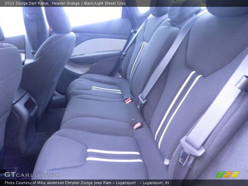 Header Orange / Black/Light Diesel Gray 2013 Dodge Dart Rallye