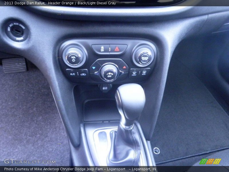 Header Orange / Black/Light Diesel Gray 2013 Dodge Dart Rallye