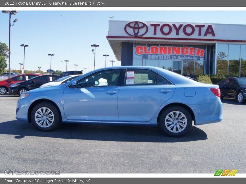 Clearwater Blue Metallic / Ivory 2012 Toyota Camry LE