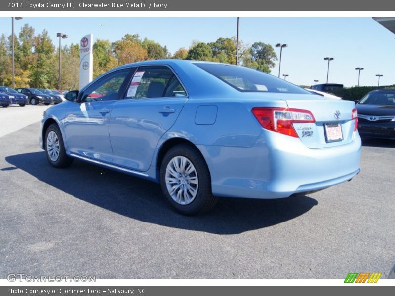 Clearwater Blue Metallic / Ivory 2012 Toyota Camry LE