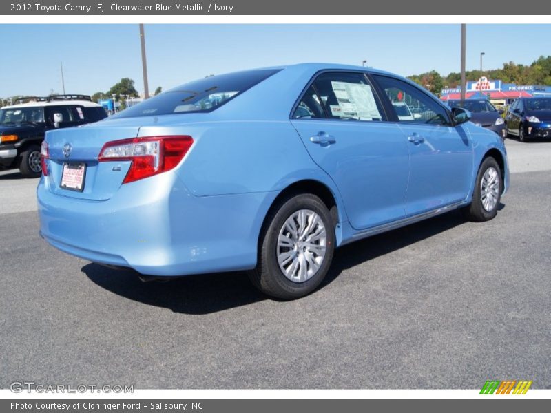 Clearwater Blue Metallic / Ivory 2012 Toyota Camry LE