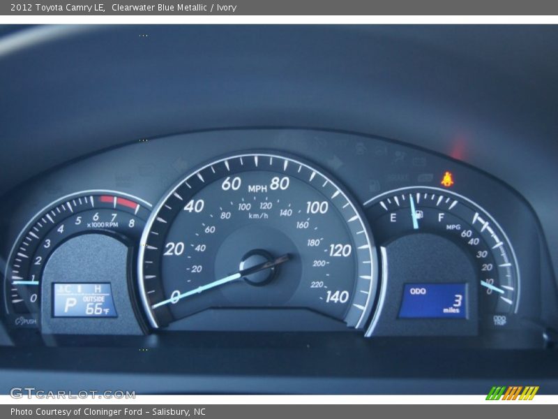 Clearwater Blue Metallic / Ivory 2012 Toyota Camry LE