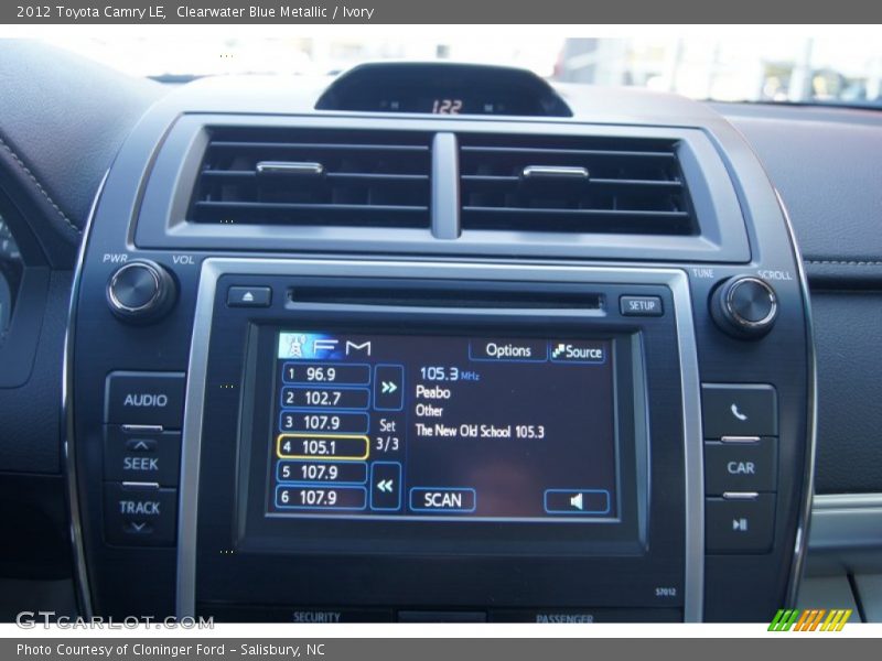 Clearwater Blue Metallic / Ivory 2012 Toyota Camry LE