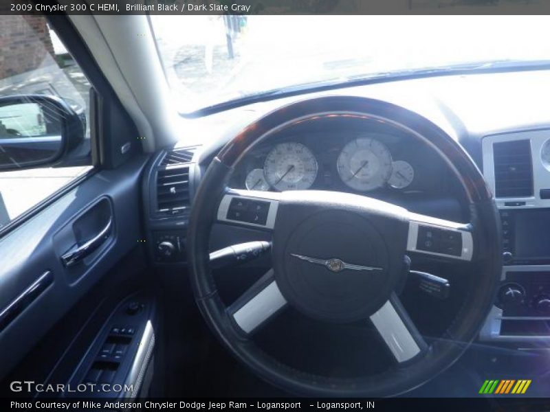 Brilliant Black / Dark Slate Gray 2009 Chrysler 300 C HEMI