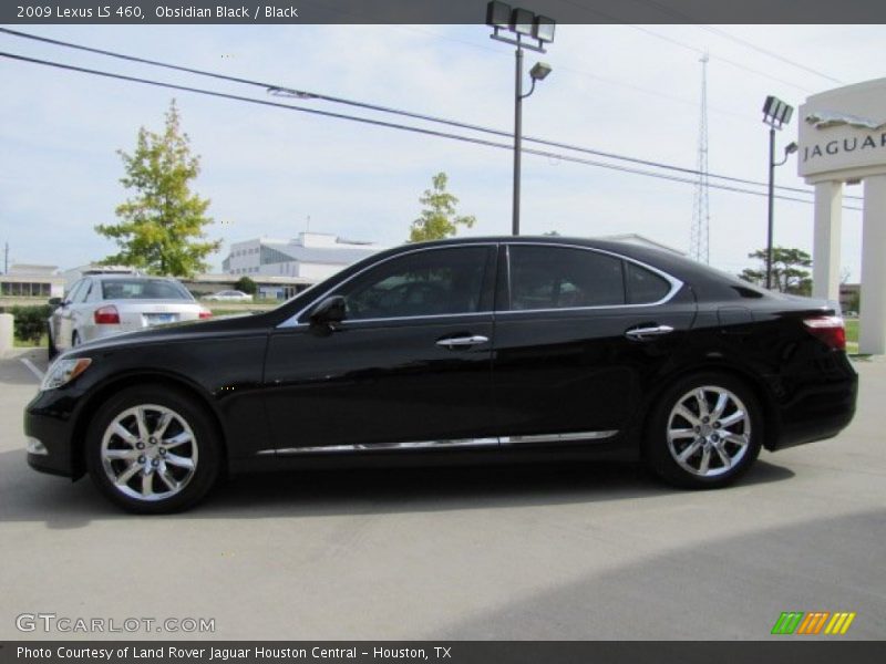Obsidian Black / Black 2009 Lexus LS 460
