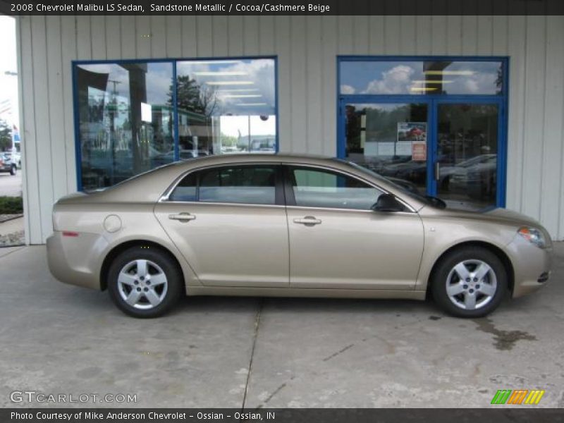 Sandstone Metallic / Cocoa/Cashmere Beige 2008 Chevrolet Malibu LS Sedan