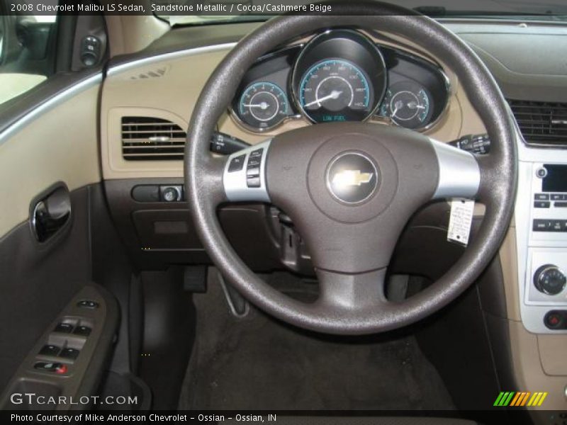 Sandstone Metallic / Cocoa/Cashmere Beige 2008 Chevrolet Malibu LS Sedan
