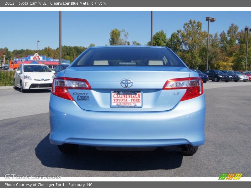Clearwater Blue Metallic / Ivory 2012 Toyota Camry LE