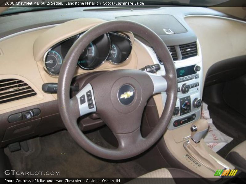 Sandstone Metallic / Cocoa/Cashmere Beige 2008 Chevrolet Malibu LS Sedan