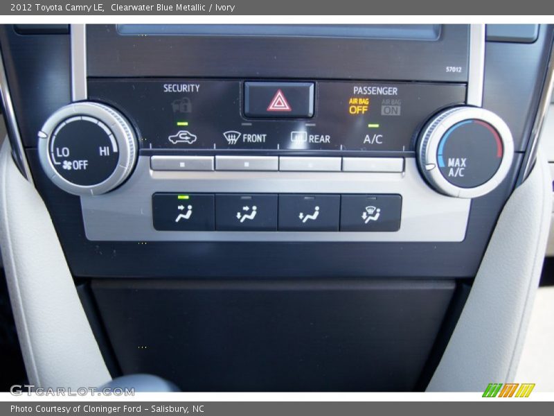 Clearwater Blue Metallic / Ivory 2012 Toyota Camry LE