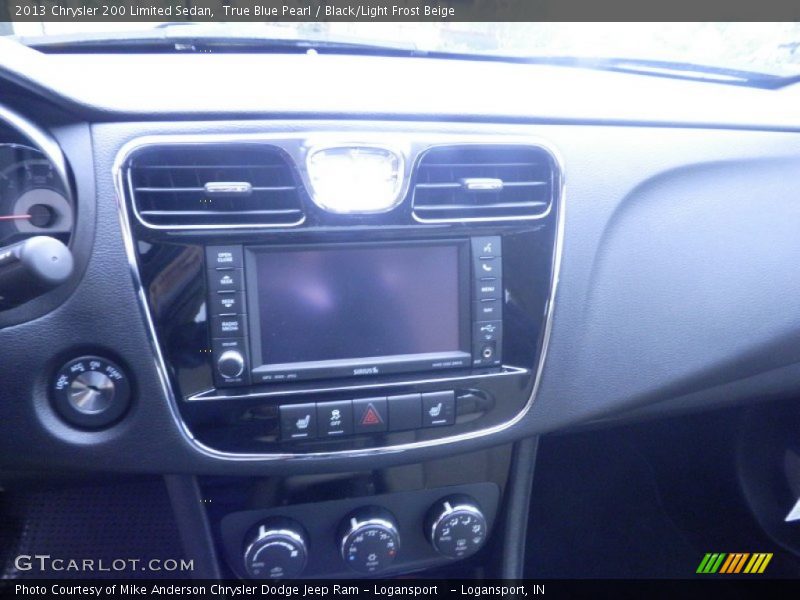 True Blue Pearl / Black/Light Frost Beige 2013 Chrysler 200 Limited Sedan