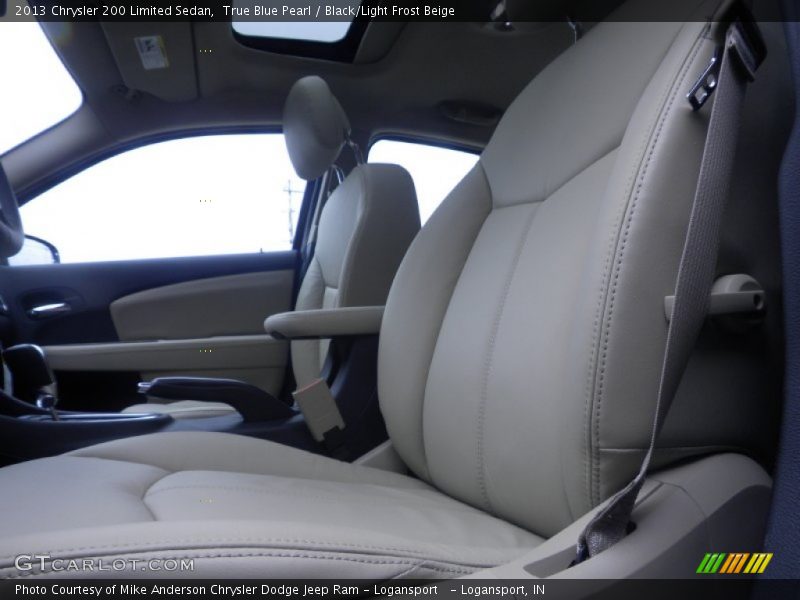 True Blue Pearl / Black/Light Frost Beige 2013 Chrysler 200 Limited Sedan