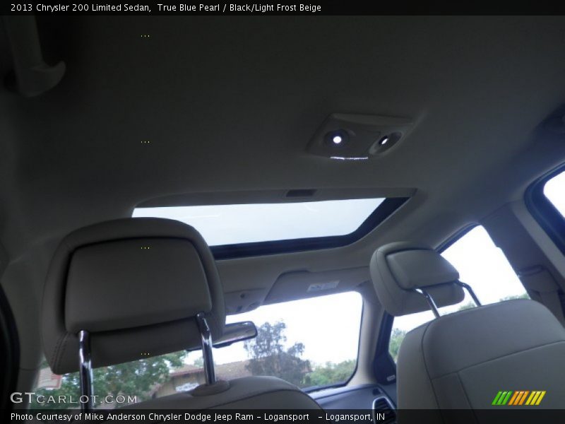 True Blue Pearl / Black/Light Frost Beige 2013 Chrysler 200 Limited Sedan
