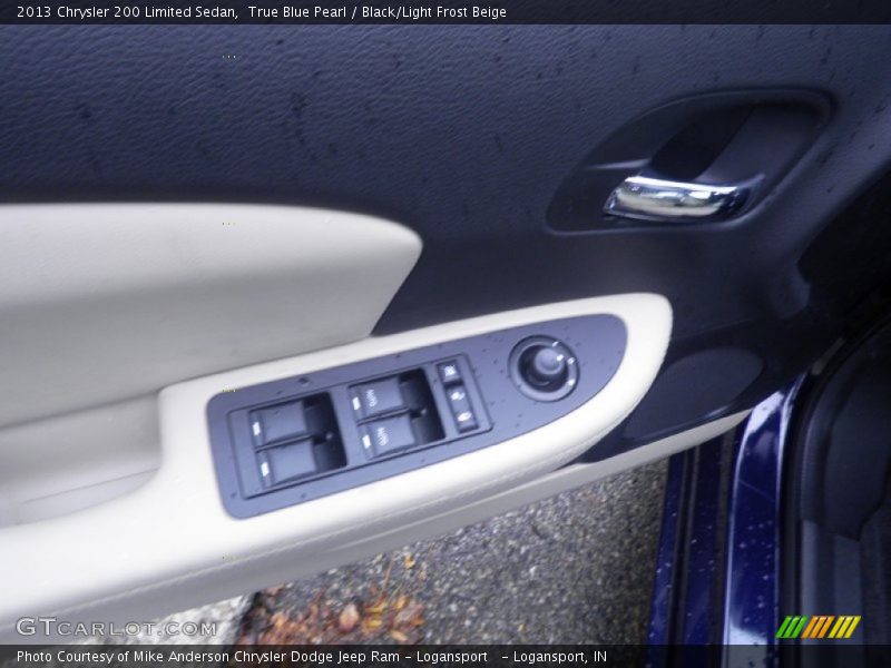 True Blue Pearl / Black/Light Frost Beige 2013 Chrysler 200 Limited Sedan