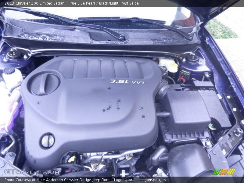 True Blue Pearl / Black/Light Frost Beige 2013 Chrysler 200 Limited Sedan